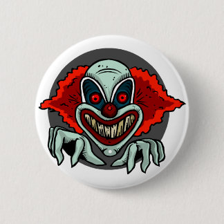 Chapa Redonda De 5 Cm Payaso asustado
