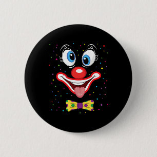 Chapa Redonda De 5 Cm Payaso de Carnaval Cara Círculo Vestir Niños Hombr