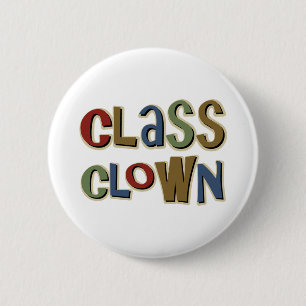 Chapa Redonda De 5 Cm Payaso de clase