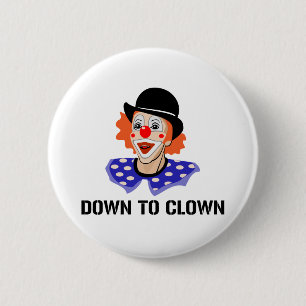 Chapa Redonda De 5 Cm Payaso de humor divertido broma