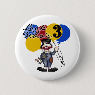 Chapa Redonda De 5 Cm Payaso en el circo: camisetas de cumpleaños y rega