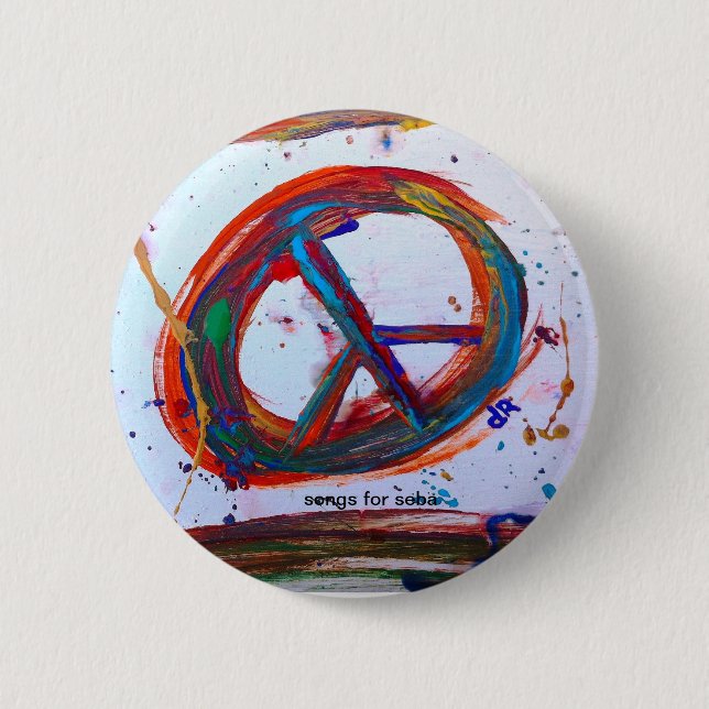 Chapa Redonda De 5 Cm paz (Anverso)