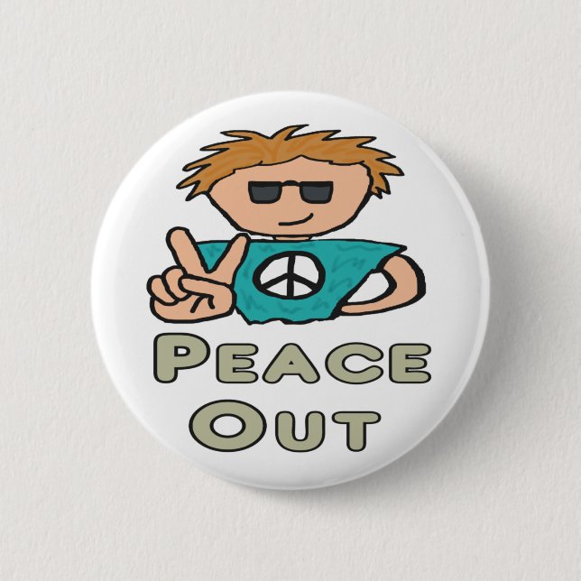 Chapa Redonda De 5 Cm Paz (Anverso)