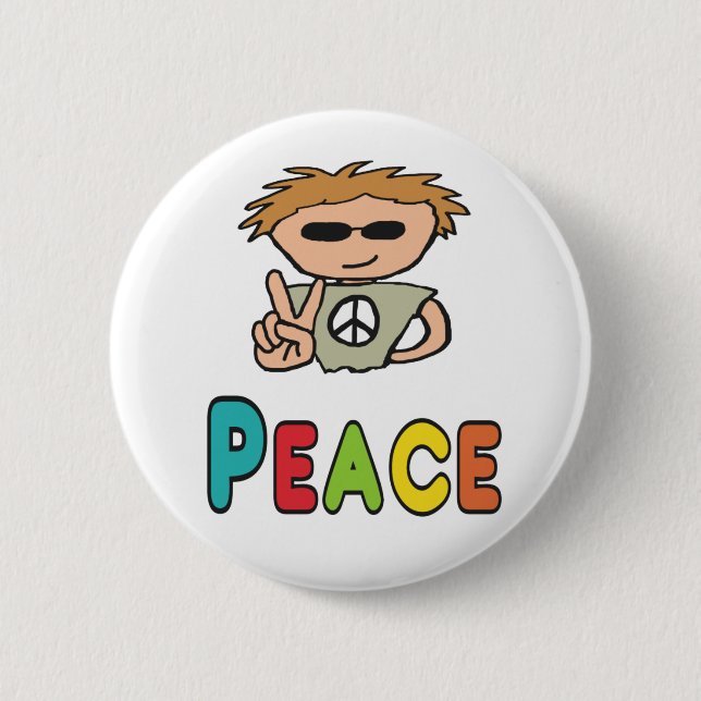 Chapa Redonda De 5 Cm Paz (Anverso)