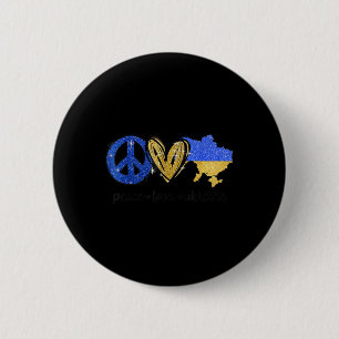 Chapa Redonda De 5 Cm Paz Amar Ucrania Bandera Ucraniana Estoy Con Ukr