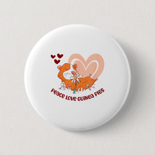 Chapa Redonda De 5 Cm Paz Amor Cobayas Gs Frase Divertida Para Amantes D