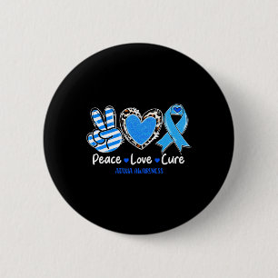 Chapa Redonda De 5 Cm Paz Amor Curar Ataxia Conciencia Regalos de Apoyo