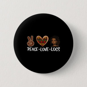Chapa Redonda De 5 Cm Paz Amor Locs Melanina Negra Mujeres Histor Afric