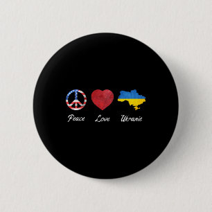 Chapa Redonda De 5 Cm Paz Amor Ucrania Bandera De Estados Unidos Bandera