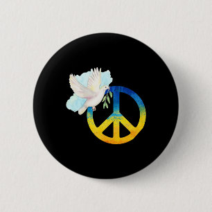 Chapa Redonda De 5 Cm Paz Amor Ucrania Enfada Bandera Ucrania Apoyo a Uc