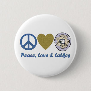 Chapa Redonda De 5 Cm Paz, amor y latas Hanukkah Tees and Gifts