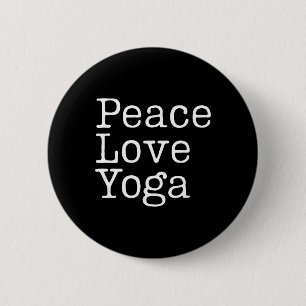 Chapa Redonda De 5 Cm Paz Amor Yoga Bienestar Consciente Dicho de Entren