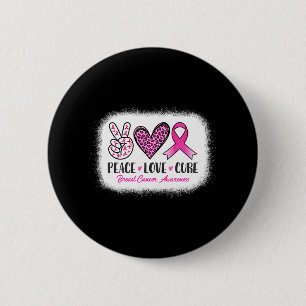 Chapa Redonda De 5 Cm Paz blanqueada Amor Cure Leopard Cáncer de Mama Aw