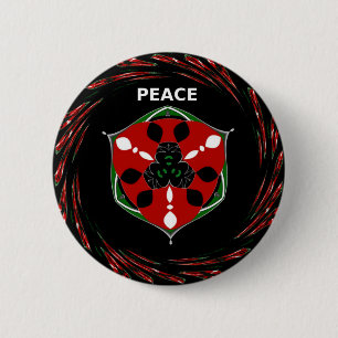 Chapa Redonda De 5 Cm "Paz: con Escudo Emblema"