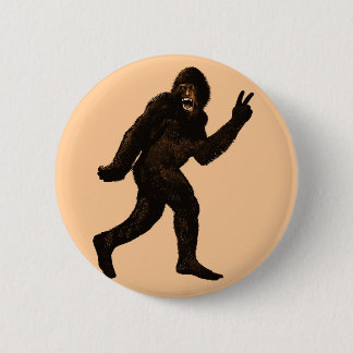 Chapa Redonda De 5 Cm Paz de Bigfoot
