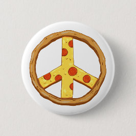 Chapa Redonda De 5 Cm Paz de la pizza