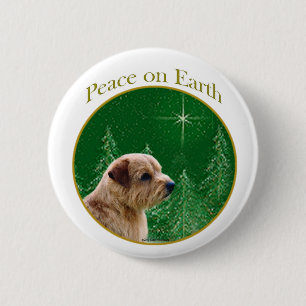 Chapa Redonda De 5 Cm Paz de Norfolk Terrier