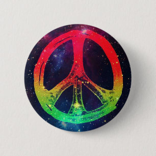 Chapa Redonda De 5 Cm Paz de Rasta