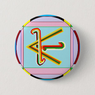 Chapa Redonda De 5 Cm Paz de Shanti es decir: Símbolo curativo de Karun