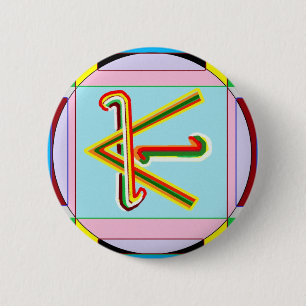 Chapa Redonda De 5 Cm Paz de Shanti es decir: Símbolo curativo de Karuna