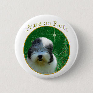 Chapa Redonda De 5 Cm Paz de Sheepdog en inglés