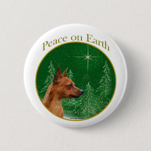 Chapa Redonda De 5 Cm Paz del Pinscher miniatura