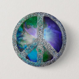 Chapa Redonda De 5 Cm Paz en la tierra