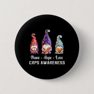 Chapa Redonda De 5 Cm Paz Esperanza Amor Gnomes Conciencia CRPS