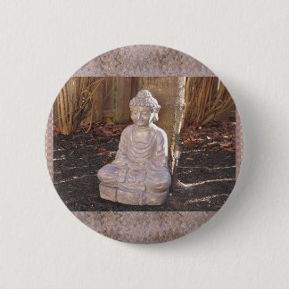 Chapa Redonda De 5 Cm Paz espiritual budista del ídolo de la estatua de