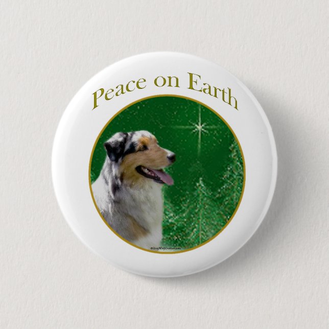 Chapa Redonda De 5 Cm Paz Pastora Australiana (Anverso)