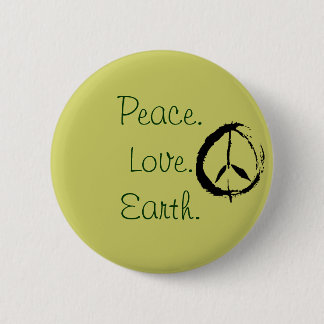Chapa Redonda De 5 Cm paz, Peace.Love.Earth.