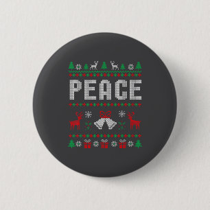 Chapa Redonda De 5 Cm Paz Yo Vengo En Paz Pareja Ugly Christm