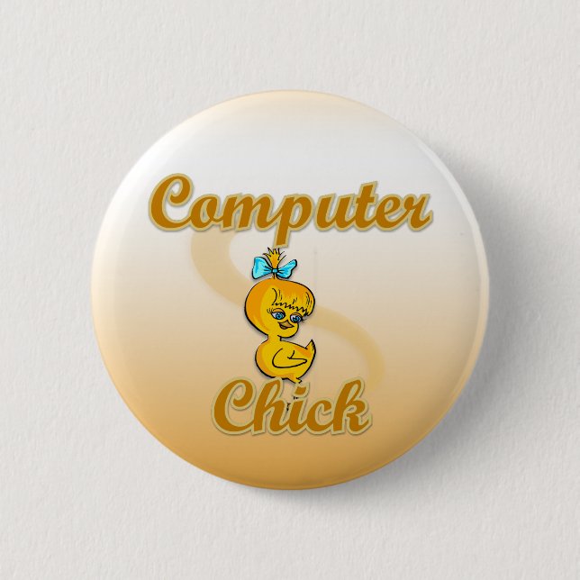 Chapa Redonda De 5 Cm PC Chick (Anverso)