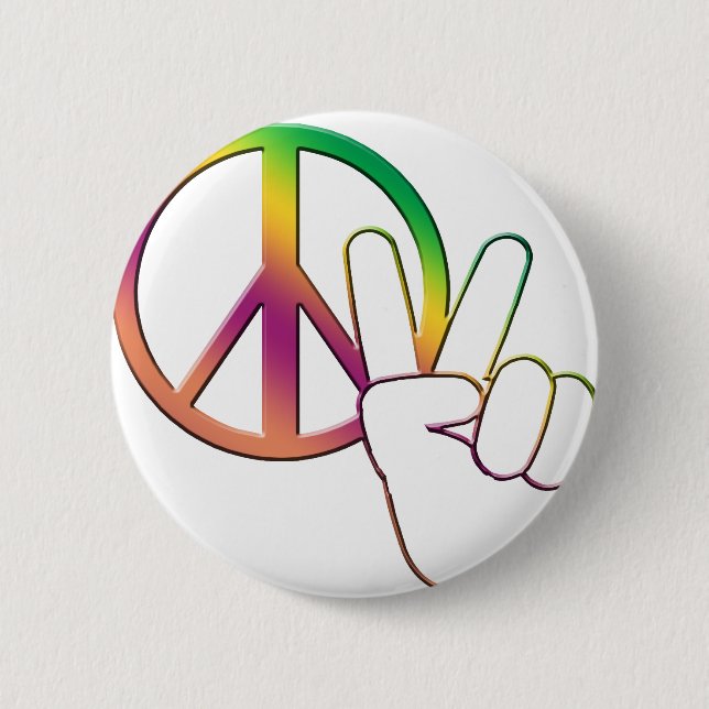 Chapa Redonda De 5 Cm Peace-02 (Anverso)