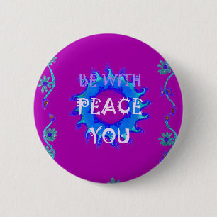 Chapa Redonda De 5 Cm Peace Be With You