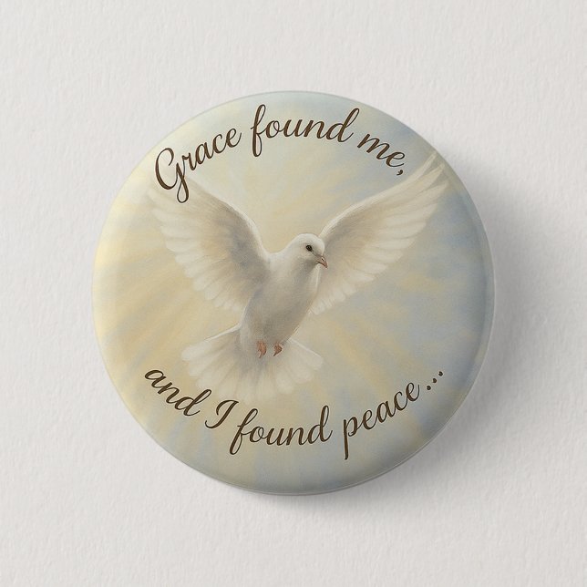 Chapa Redonda De 5 Cm Peace Dove Custom Button Design... (Anverso)