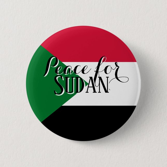 Chapa Redonda De 5 Cm Peace for Sudan Button Pin  Solidarity & Awareness (Anverso)