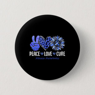 Chapa Redonda De 5 Cm Peace Love Cure Ataxia Awareness Mes Blue Sunflo