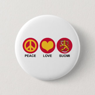 Chapa Redonda De 5 Cm Peace Love Suomi