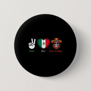 Chapa Redonda De 5 Cm Peace Love Tacos Cinco De Mayo Diversión Mexicana