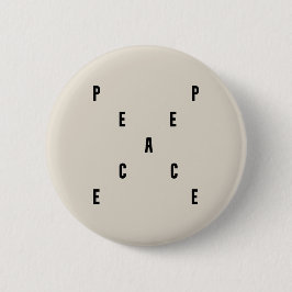Chapa Redonda De 5 Cm Peace Typography