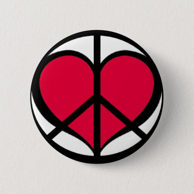 Chapa Redonda De 5 Cm PeaceLove (Anverso)