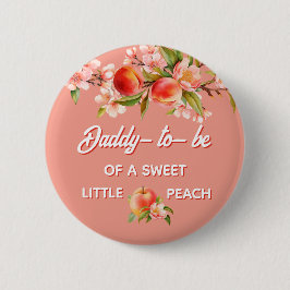 Chapa Redonda De 5 Cm Peach Baby Shower Family Dad