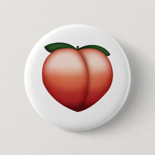 Chapa Redonda De 5 Cm Peach - Emoji