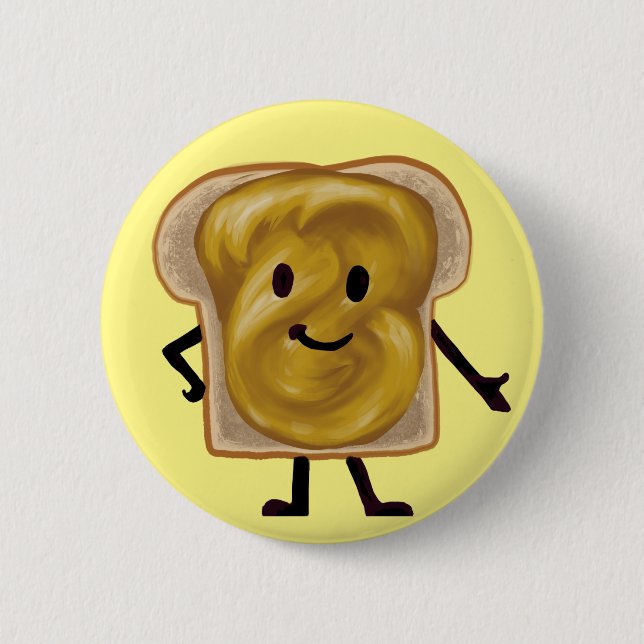 Chapa Redonda De 5 Cm Peanut Butter Sandwich Buddy (Anverso)