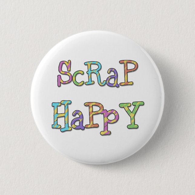 Chapa Redonda De 5 Cm Pedazo feliz (Anverso)