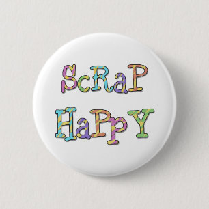 Chapa Redonda De 5 Cm Pedazo feliz