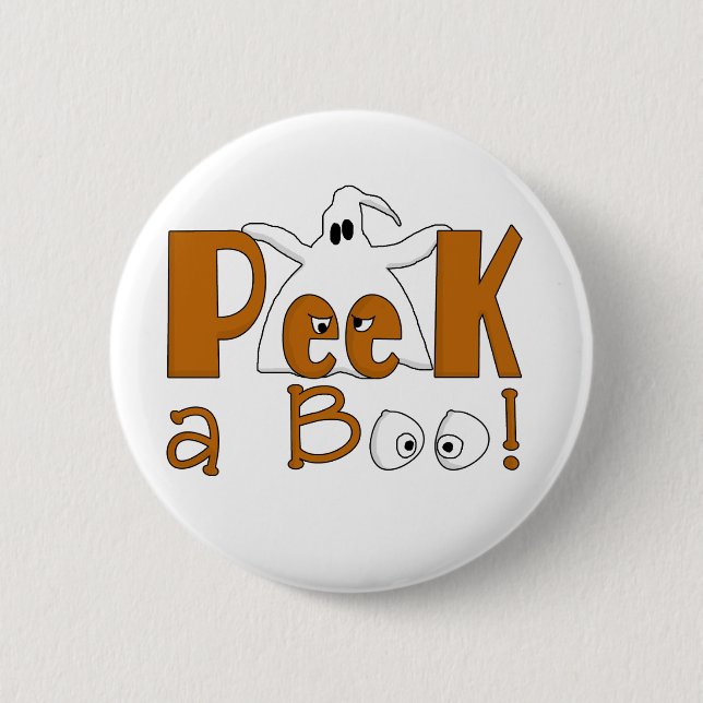 Chapa Redonda De 5 Cm Peek A Boo Camisetas y regalos de Halloween (Anverso)