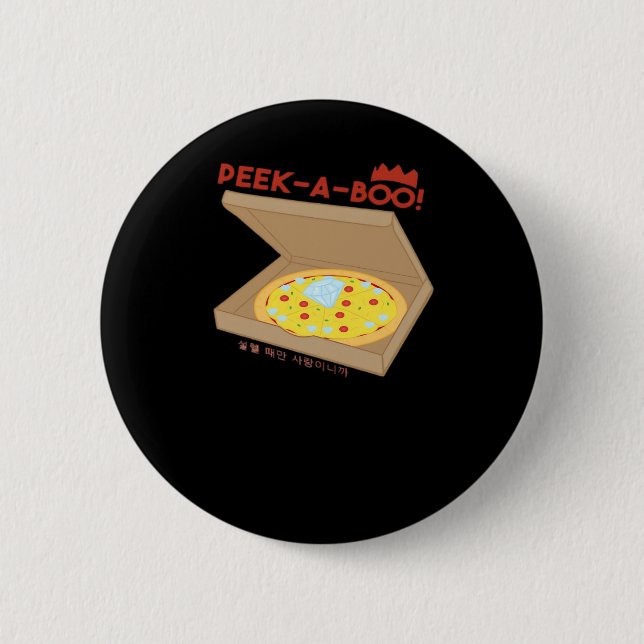 Chapa Redonda De 5 Cm Peekabo Diseño básico y divertido (Anverso)