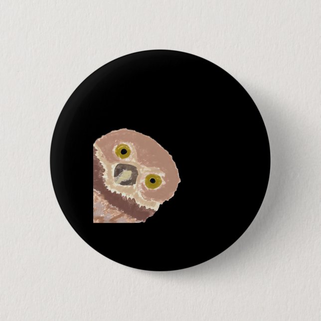 Chapa Redonda De 5 Cm Peekabo Funny Design for Halloween (Anverso)